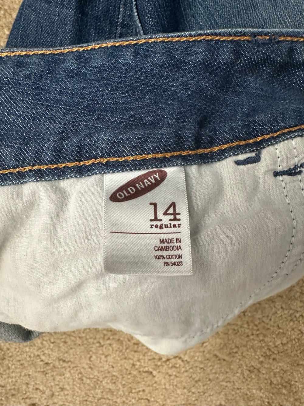 Old Navy Blue Denim Mini Skirt with Frayed Hem - Picture 4 of 5